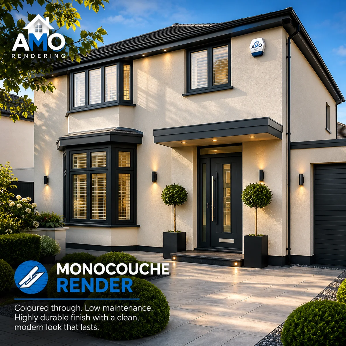 Monocouche rendered property, Basildon Essex